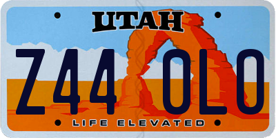 UT license plate Z440LO