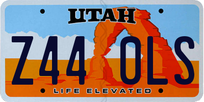 UT license plate Z440LS