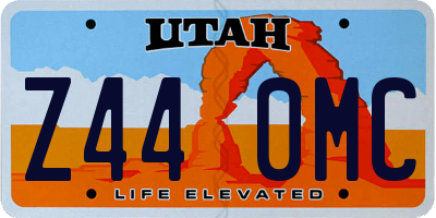 UT license plate Z440MC