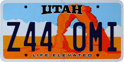 UT license plate Z440MI