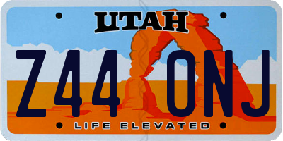 UT license plate Z440NJ