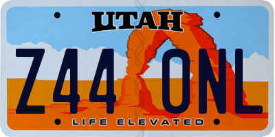 UT license plate Z440NL