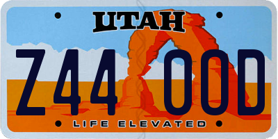 UT license plate Z440OD