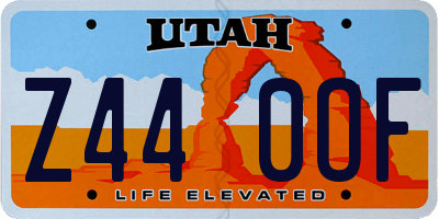 UT license plate Z440OF