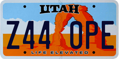 UT license plate Z440PE