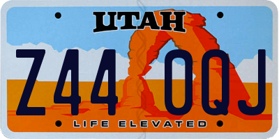 UT license plate Z440QJ
