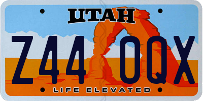 UT license plate Z440QX