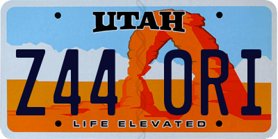 UT license plate Z440RI