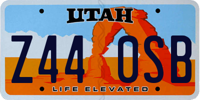 UT license plate Z440SB