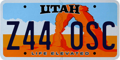 UT license plate Z440SC
