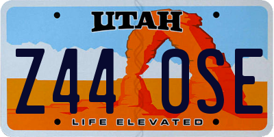 UT license plate Z440SE