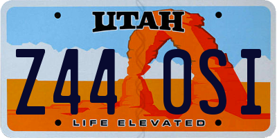UT license plate Z440SI