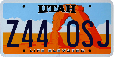 UT license plate Z440SJ