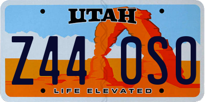 UT license plate Z440SO