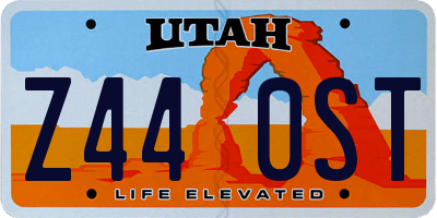 UT license plate Z440ST
