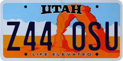 UT license plate Z440SU