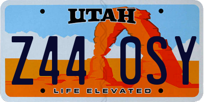 UT license plate Z440SY
