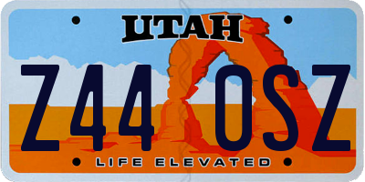 UT license plate Z440SZ