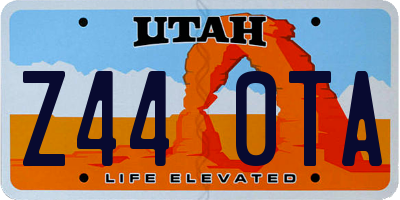 UT license plate Z440TA