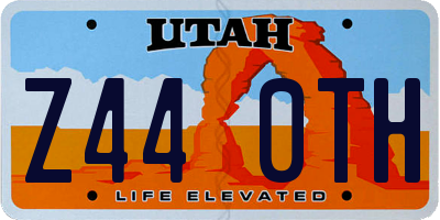 UT license plate Z440TH