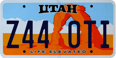 UT license plate Z440TI