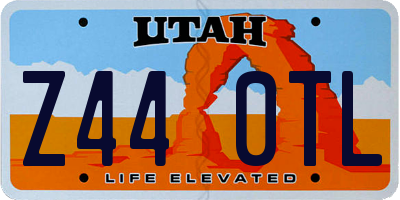 UT license plate Z440TL