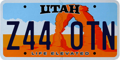 UT license plate Z440TN