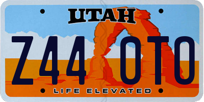 UT license plate Z440TO