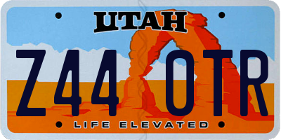 UT license plate Z440TR