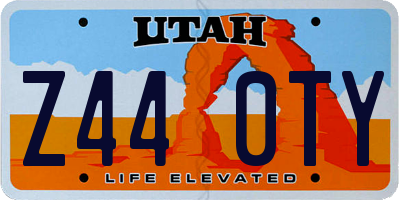 UT license plate Z440TY