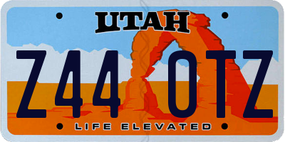 UT license plate Z440TZ