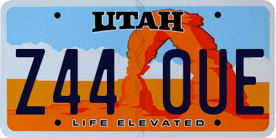 UT license plate Z440UE