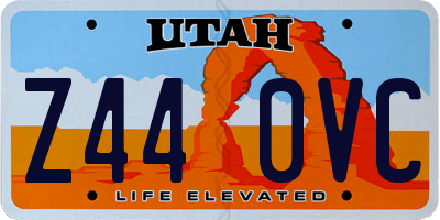UT license plate Z440VC