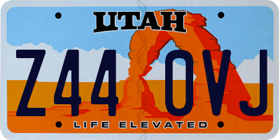 UT license plate Z440VJ