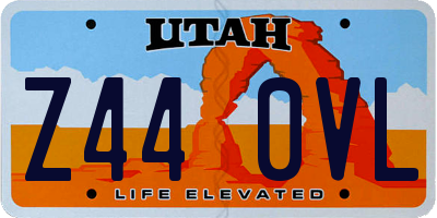 UT license plate Z440VL