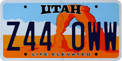 UT license plate Z440WW