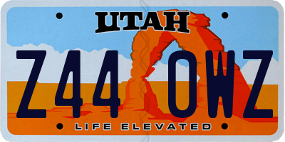 UT license plate Z440WZ