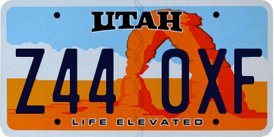 UT license plate Z440XF