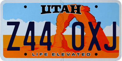 UT license plate Z440XJ