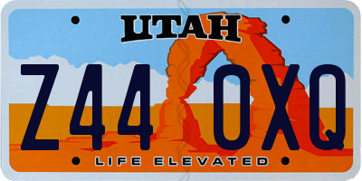 UT license plate Z440XQ