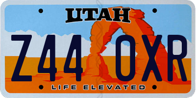 UT license plate Z440XR