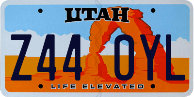 UT license plate Z440YL