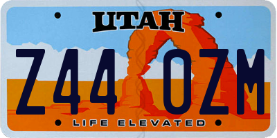 UT license plate Z440ZM