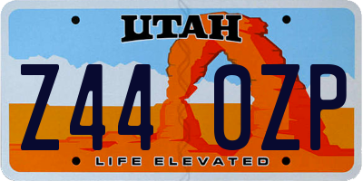 UT license plate Z440ZP