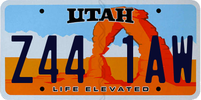 UT license plate Z441AW