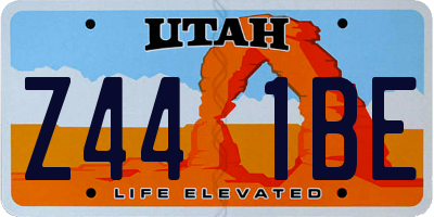UT license plate Z441BE