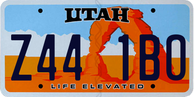 UT license plate Z441BO