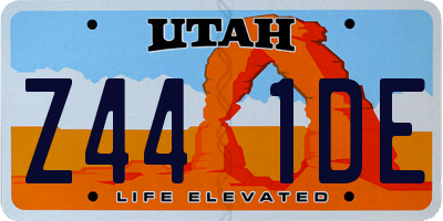 UT license plate Z441DE