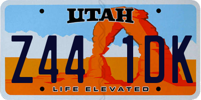 UT license plate Z441DK