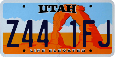UT license plate Z441FJ